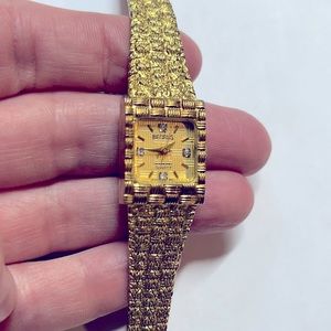 Vintage Diamond & gold tone estate watch